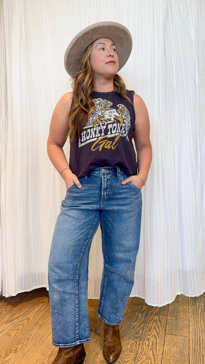 Honky Tonk Gal Muscle Tank Country Deep