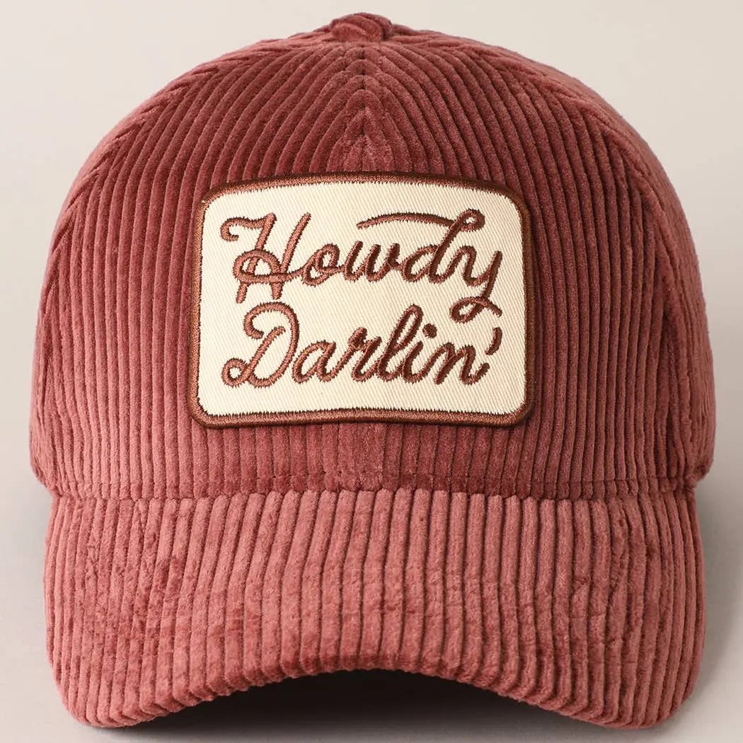 Howdy Darlin' Corduroy Cap - Beloved Boutique