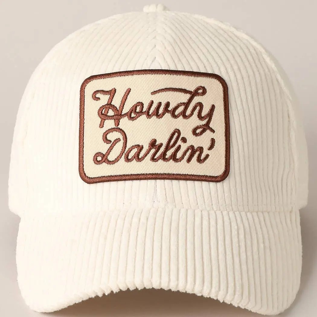 Howdy Darlin' Corduroy Cap - Beloved Boutique