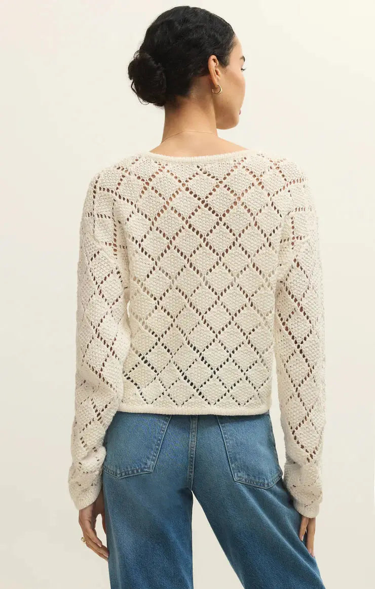 Hullen Crochet Sweater - Beloved Boutique 
