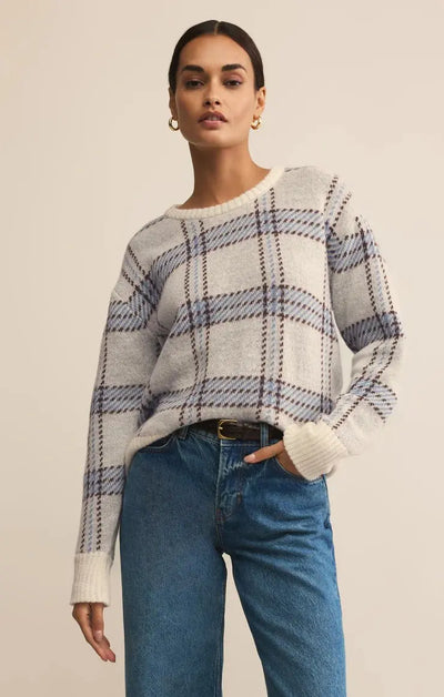 Junction Plaid Sweater - Beloved Boutique