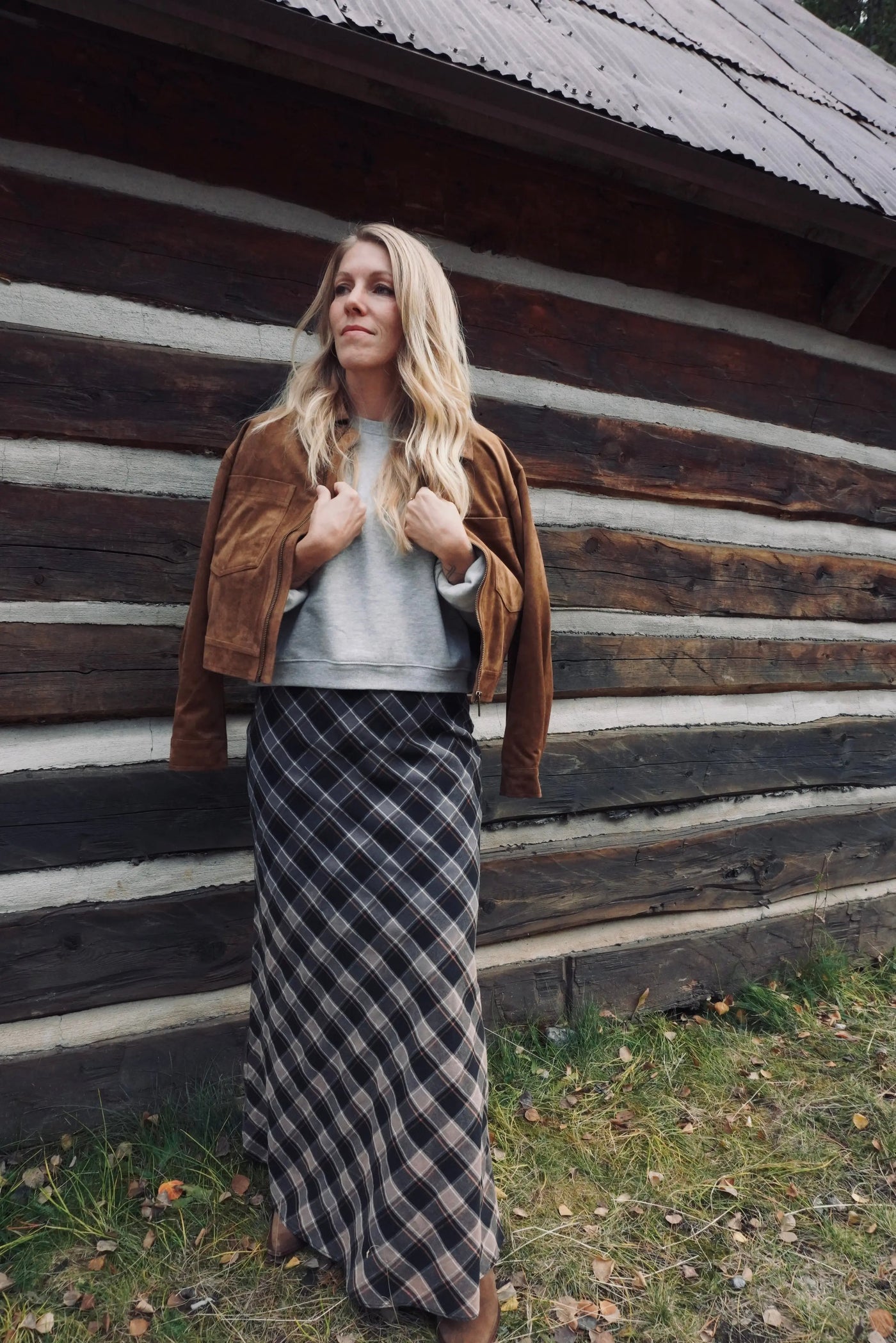 Knox Ombre Plaid Skirt Promesa