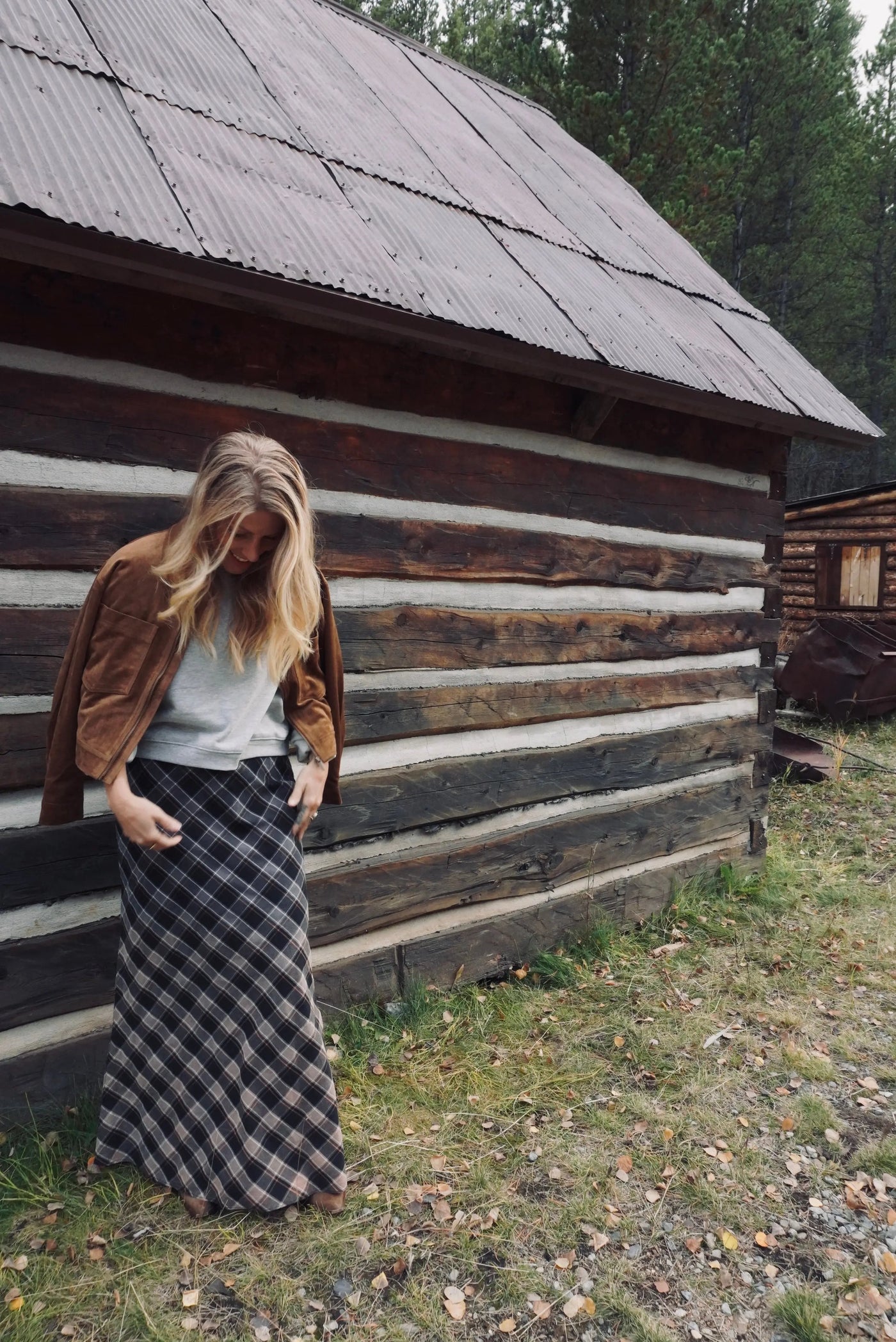 Knox Ombre Plaid Skirt Promesa