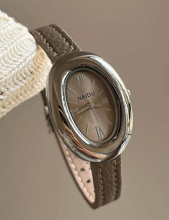 Leather Strap Vintage Oval Watch DP25F755 Dipped Shop