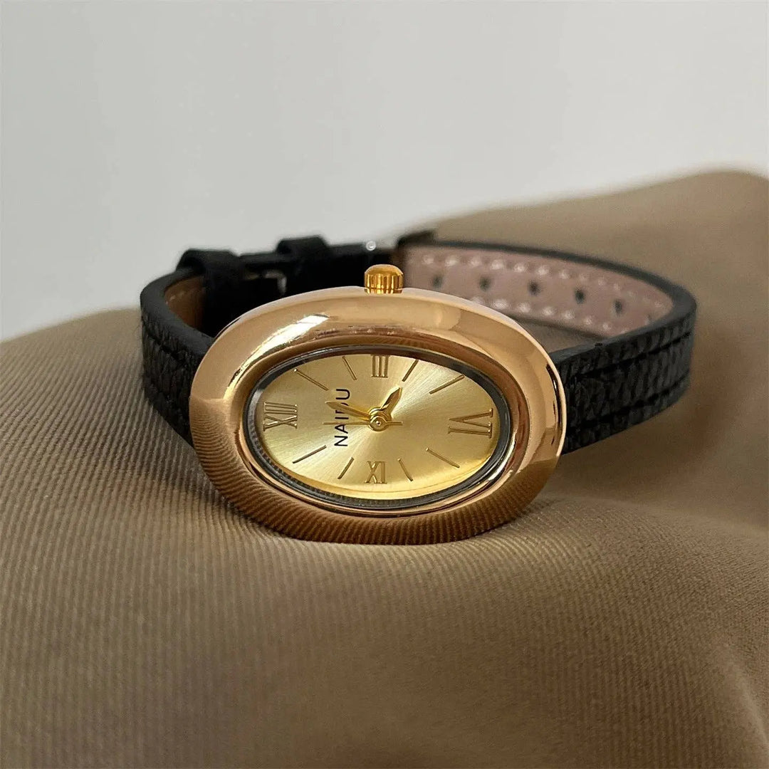Leather Strap Vintage Oval Watch DP25F755 Dipped Shop
