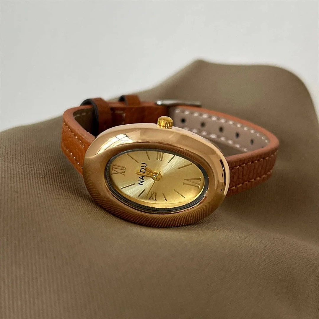 Leather Strap Vintage Oval Watch DP25F755 Dipped Shop