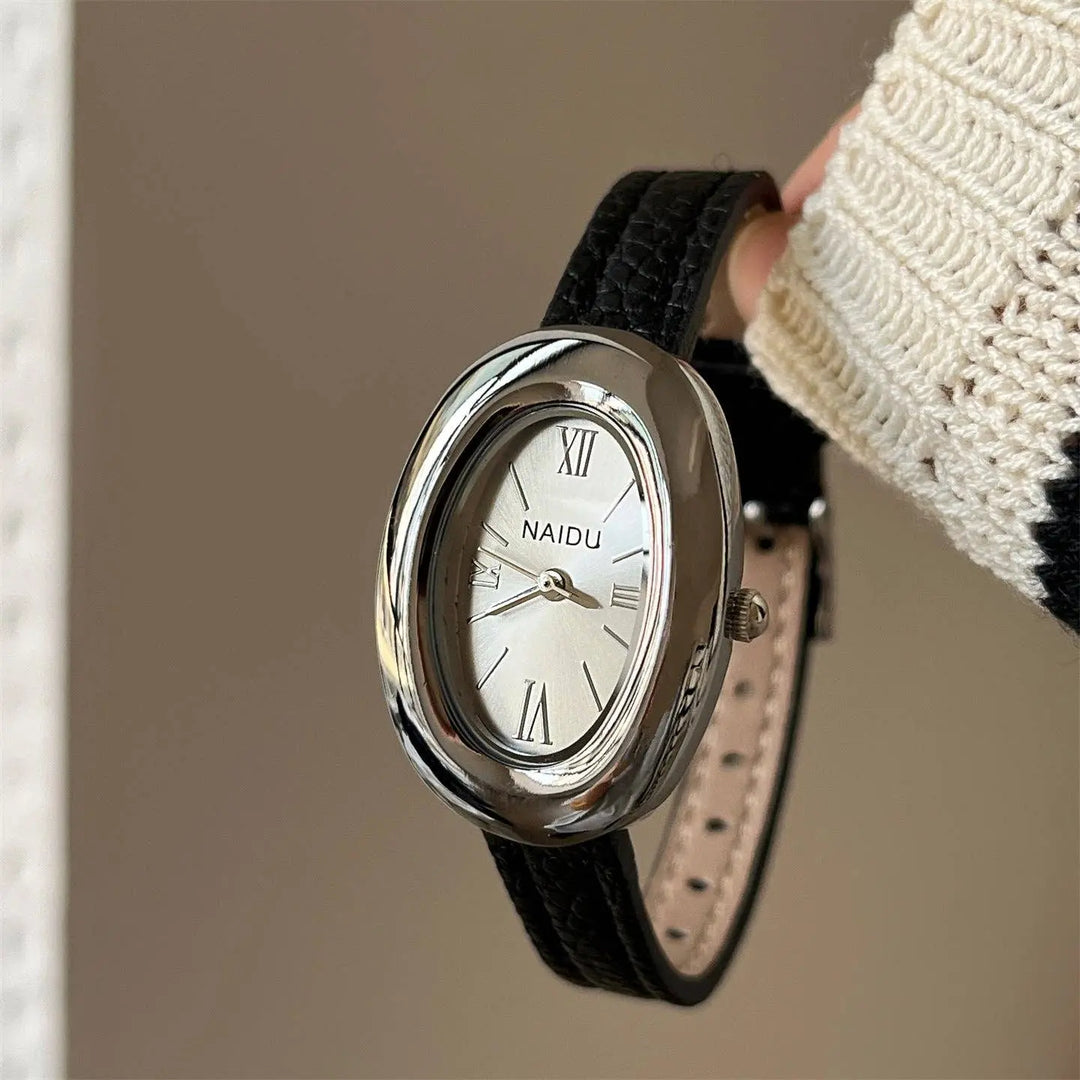 Leather Strap Vintage Oval Watch DP25F755 Dipped Shop