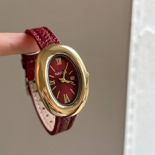 Leather Strap Vintage Oval Watch DP25F755 Dipped Shop