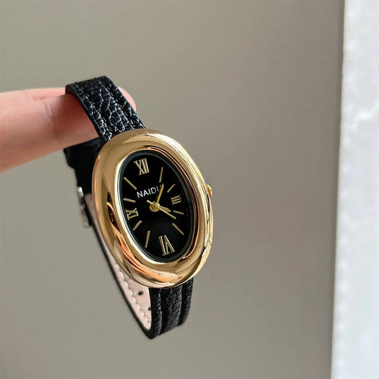 Leather Strap Vintage Oval Watch DP25F755 Dipped Shop