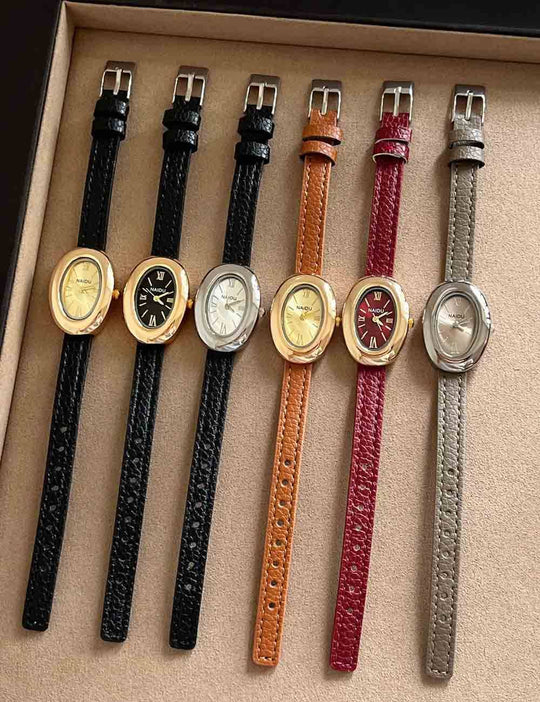 Leather Strap Vintage Oval Watch DP25F755 Dipped Shop