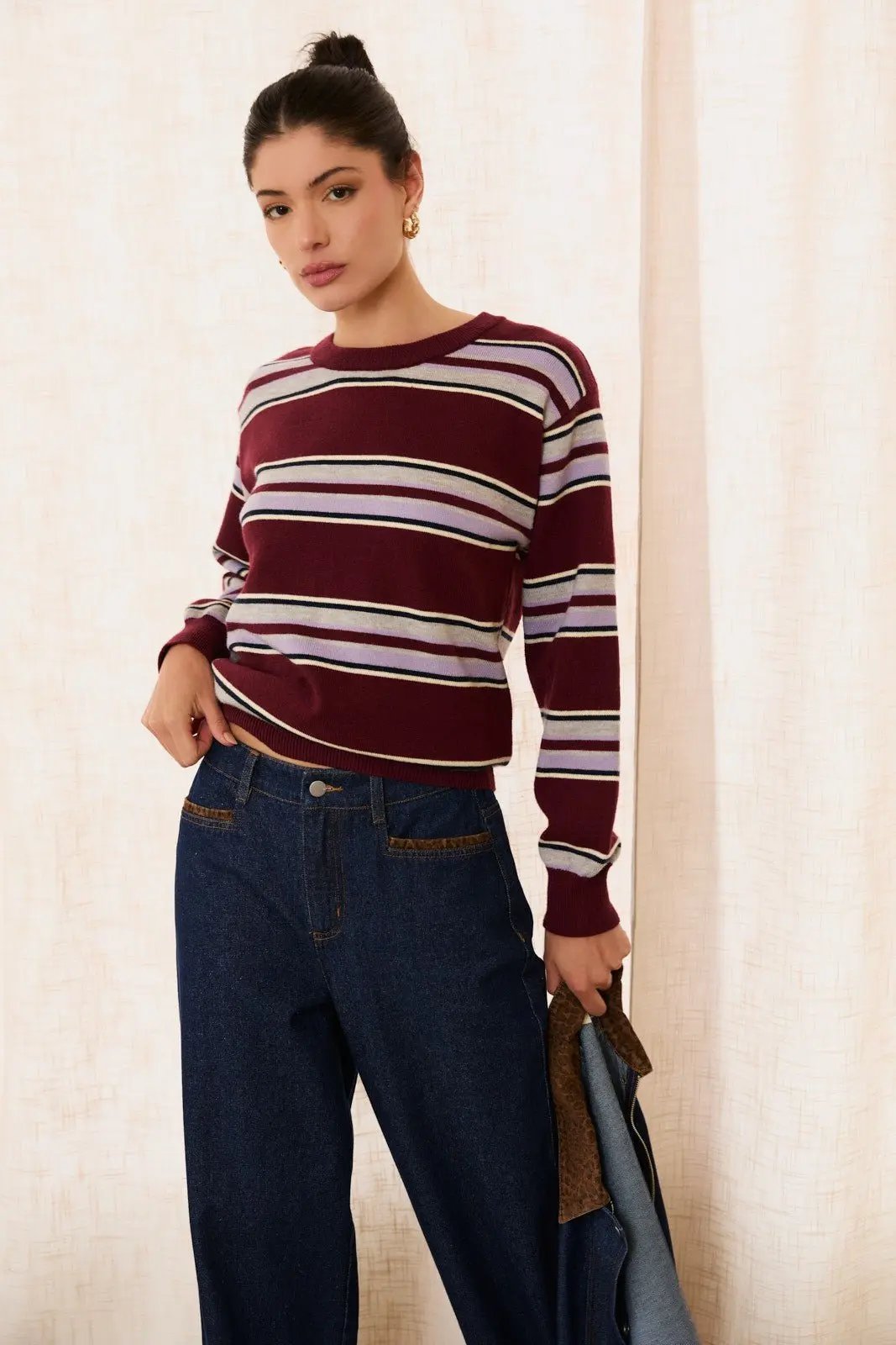 Luna Striped Sweater - Beloved Boutique