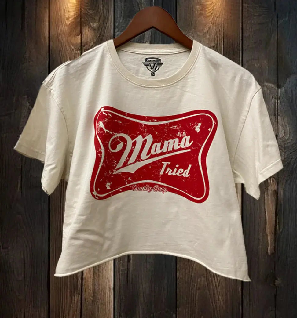 Mama Tried Crop Tee Country Deep