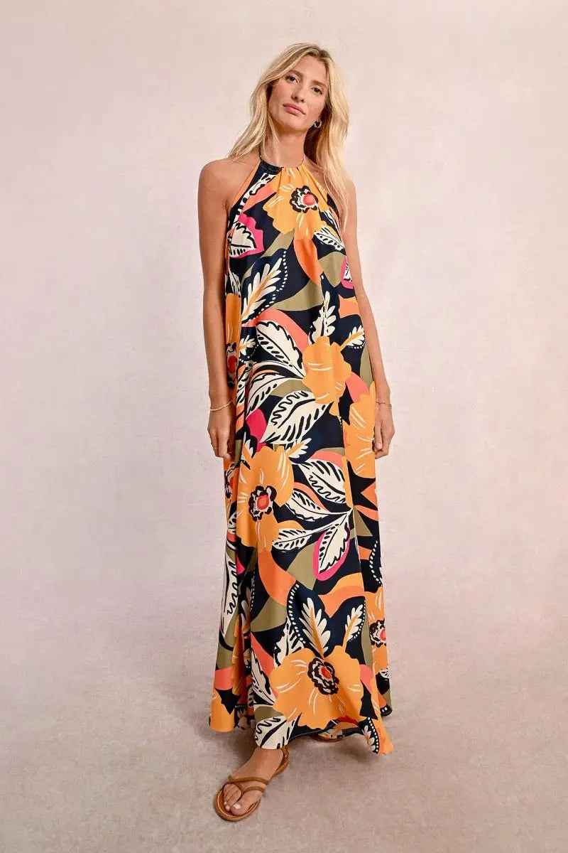 Mango Halter Dress - Beloved Boutique