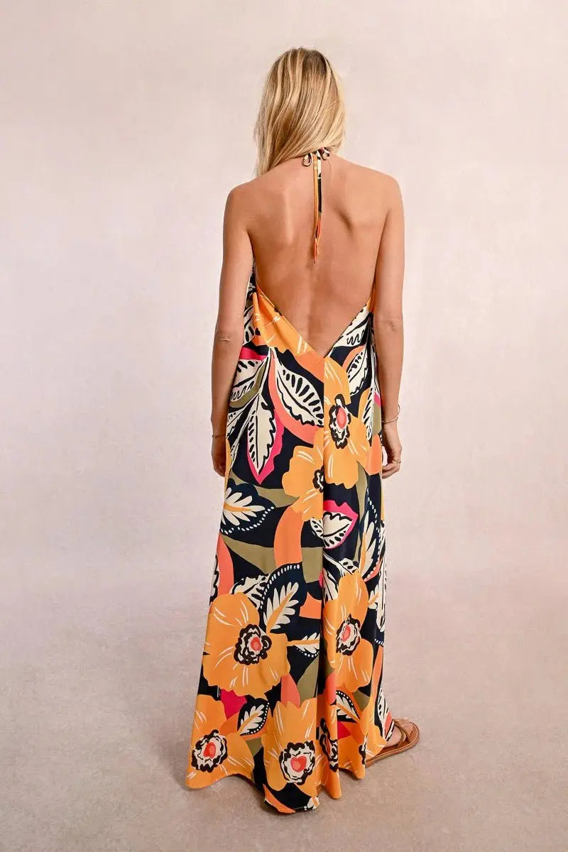Mango Halter Dress - Beloved Boutique