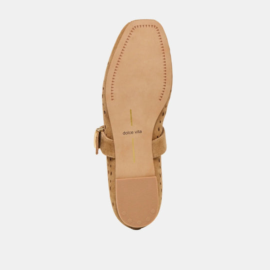 Mikel Perforated Suede Ballet Flat Dolce Vita