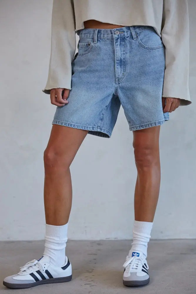 Miles On It Denim Shorts - Beloved Boutique 