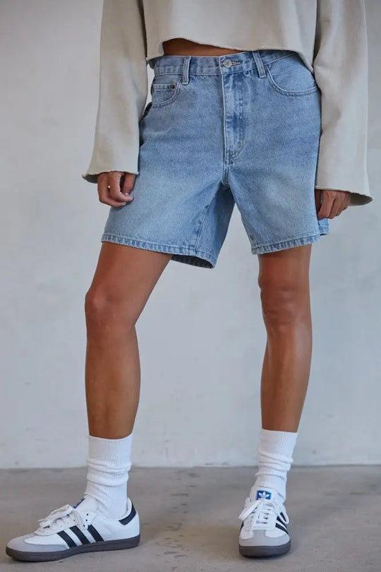Miles On It Denim Shorts - Beloved Boutique 