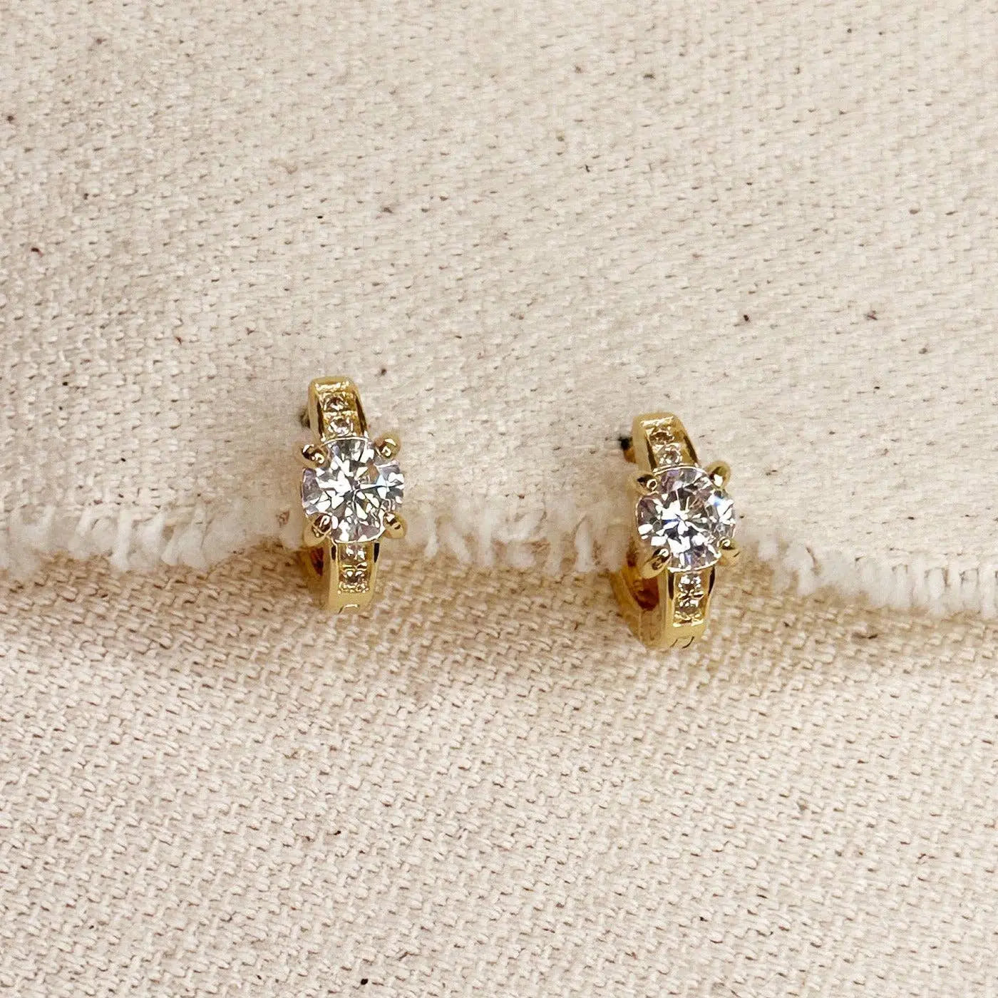 Mini Clicker With CZ Earrings GoldFi