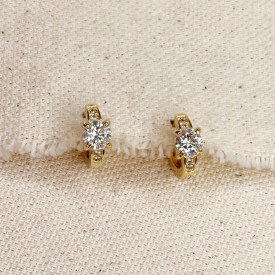 Mini Clicker With CZ Earrings GoldFi