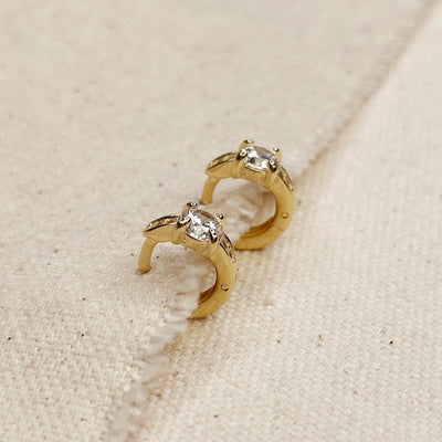 Mini Clicker With CZ Earrings GoldFi