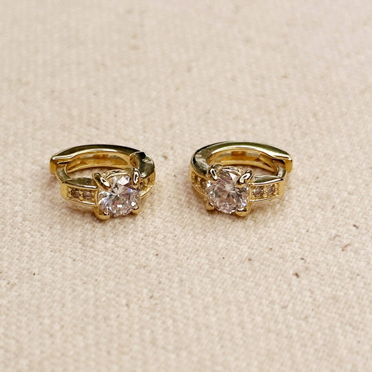 Mini Clicker With CZ Earrings GoldFi
