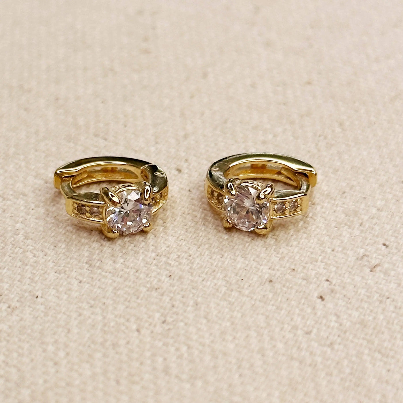 Mini Clicker With CZ Earrings GoldFi