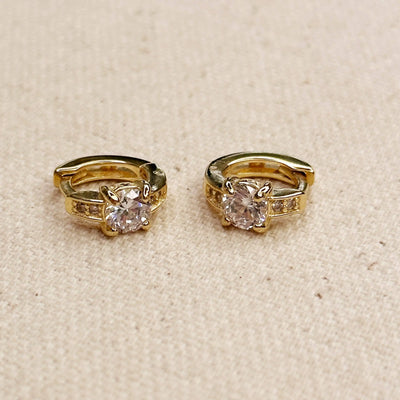 Mini Clicker With CZ Earrings GoldFi