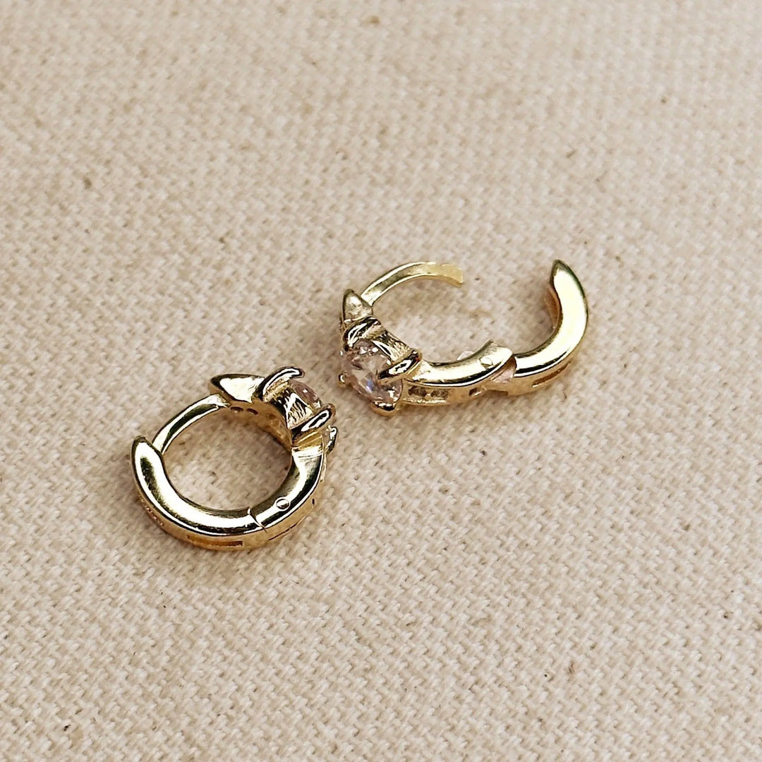 Mini Clicker With CZ Earrings GoldFi