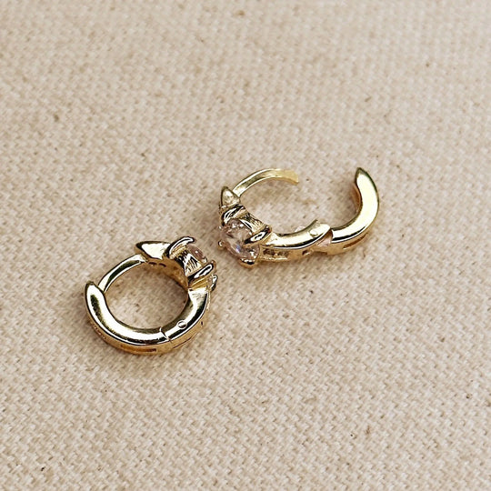 Mini Clicker With CZ Earrings GoldFi