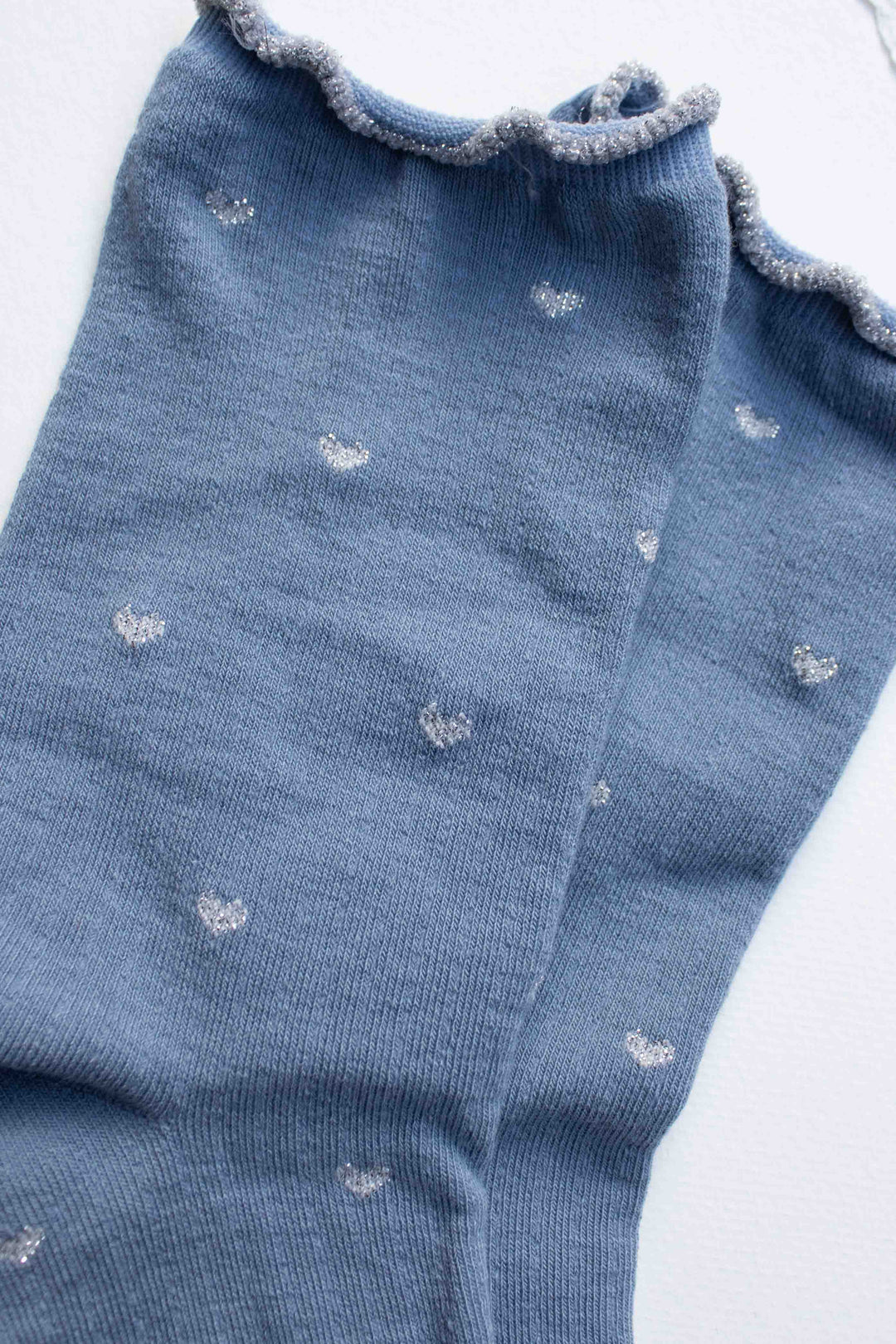 Mini Heart Ruffle Cotton Blend Socks - Beloved Boutique 