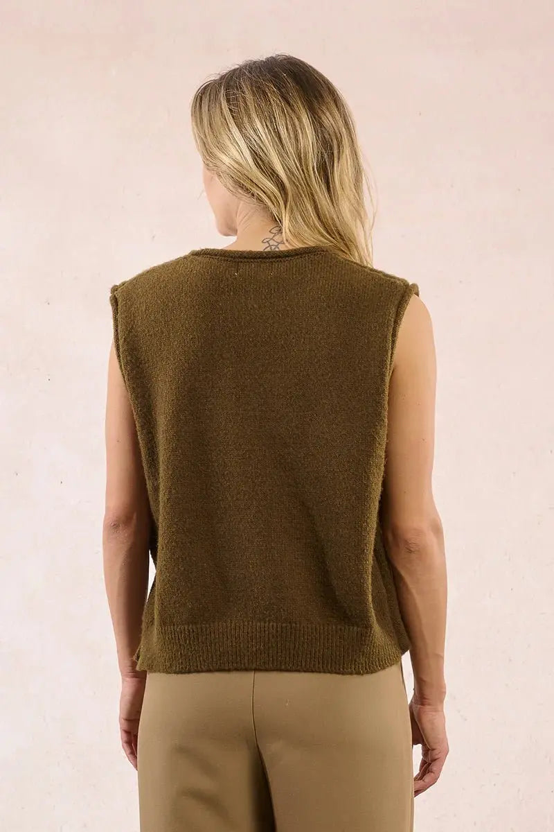 Moxie Sleeveless Sweater - Beloved Boutique