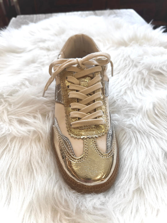 Notice Silver/Gold Leather Sneaker Dolce Vita