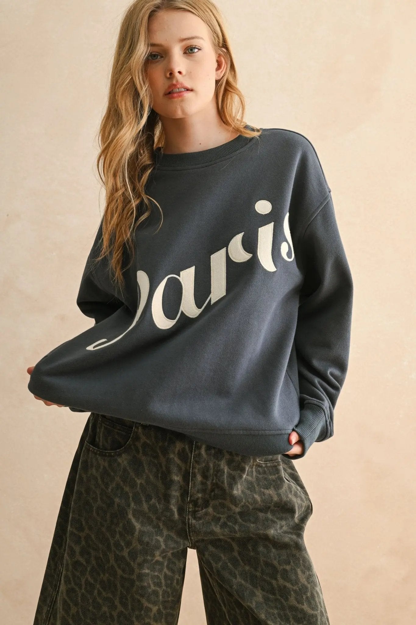 Paris Patch Sweatshirt - Beloved Boutique