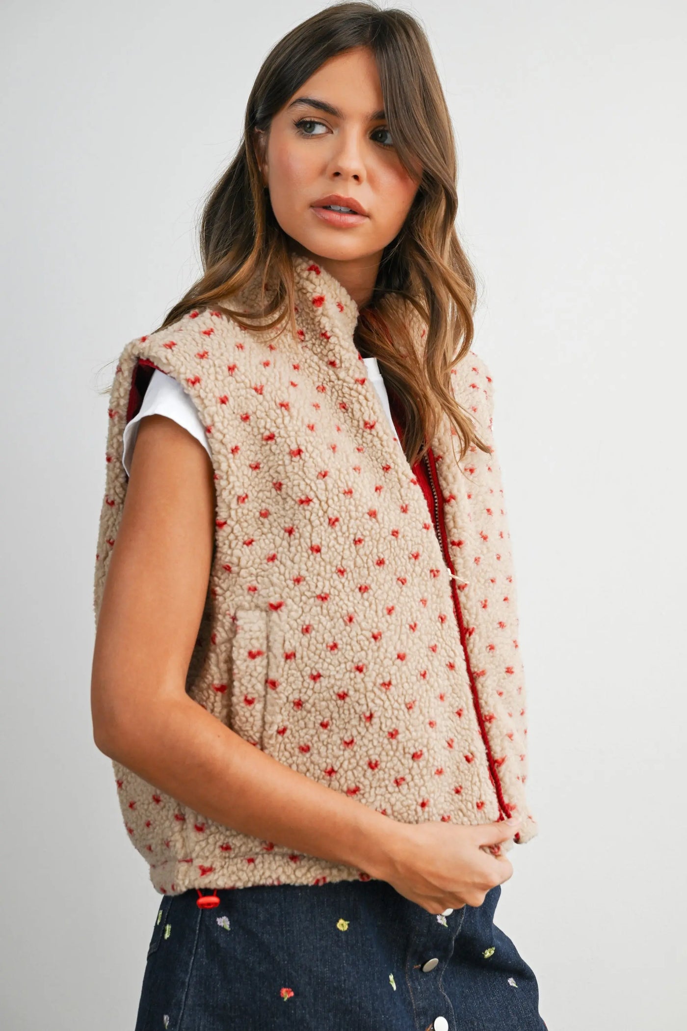 Prairie Fleece Vest Butter-melon