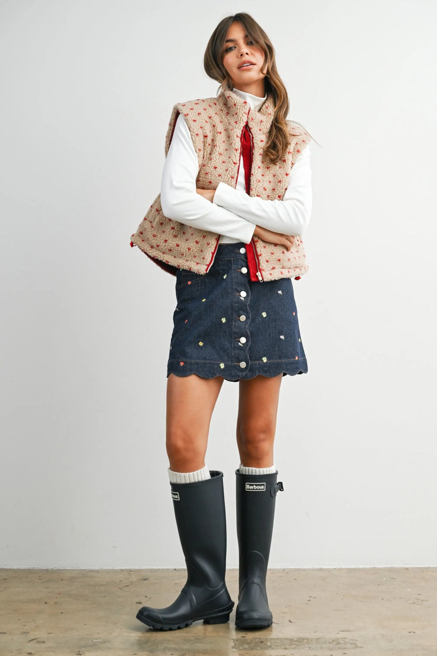 Prairie Fleece Vest Butter-melon