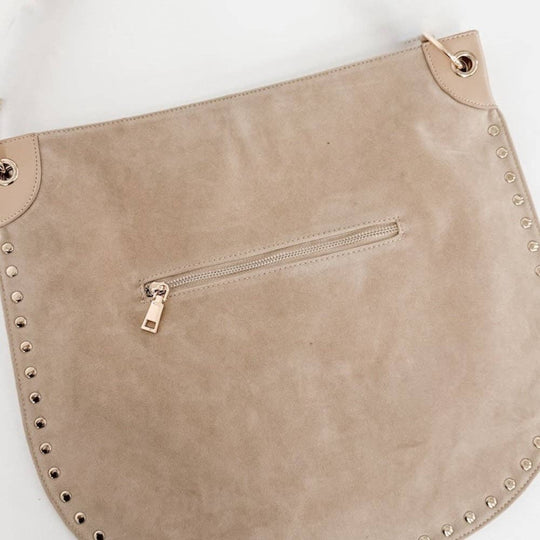 Rosalie Rivet Suede Hobo Bag - Beloved Boutique 