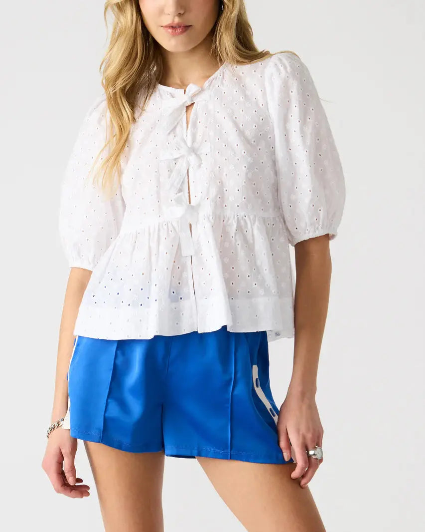 Paula Eyelet Top Steve Madden