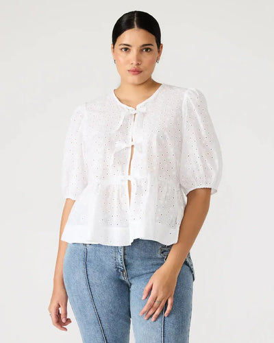 Paula Eyelet Top Steve Madden