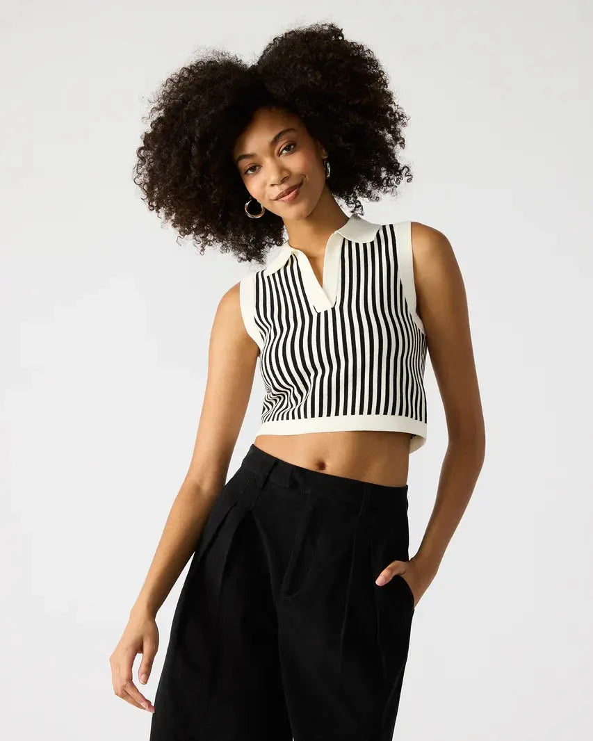 Amery Cropped Knit Sweater Vest Steve Madden