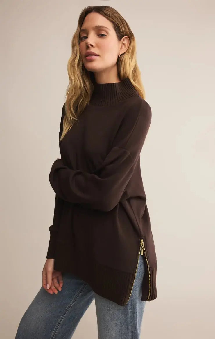Sable Luxe Mock Neck Top - Beloved Boutique