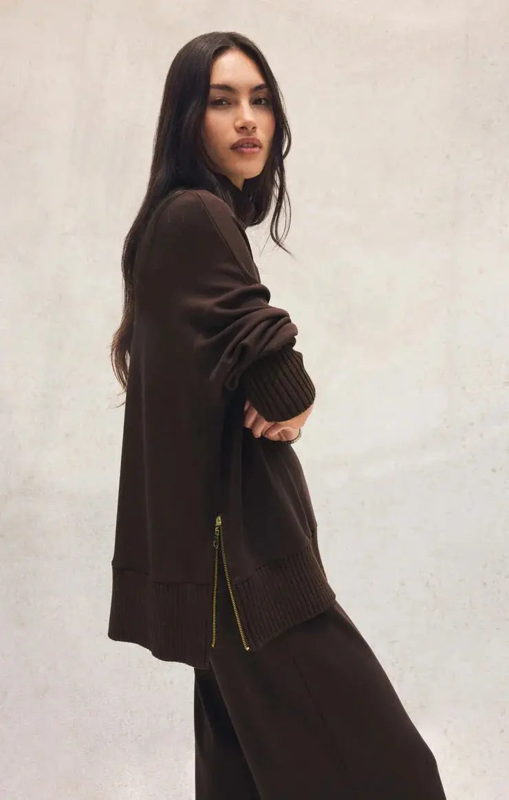 Sable Luxe Mock Neck Top - Beloved Boutique