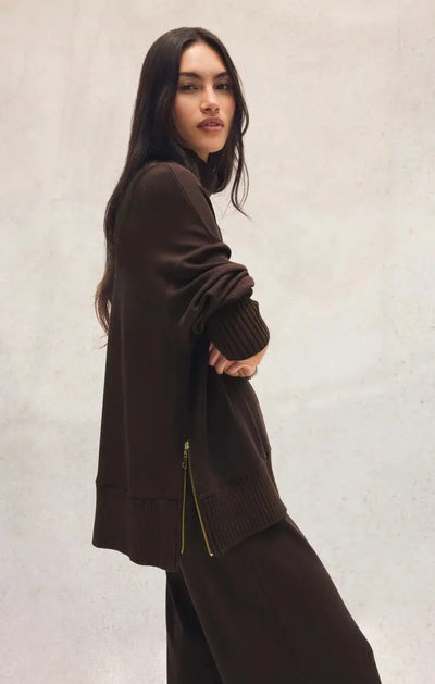 Sable Luxe Mock Neck Top - Beloved Boutique