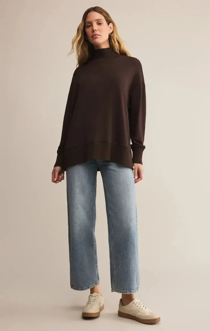 Sable Luxe Mock Neck Top - Beloved Boutique