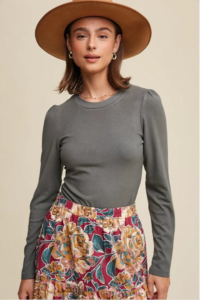 Cross Ribbed Top