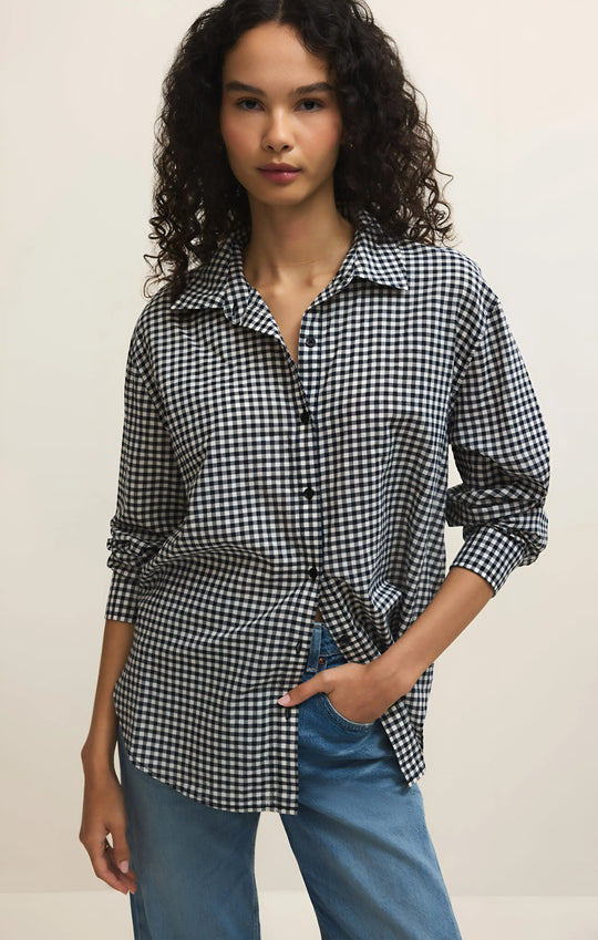 Seaport Button Up Top - Beloved Boutique 