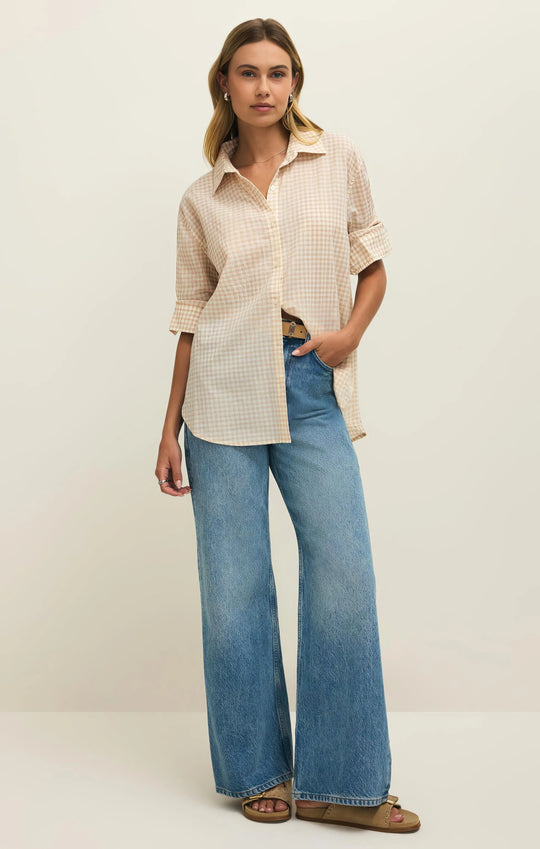 Seaport Button Up Top - Beloved Boutique 