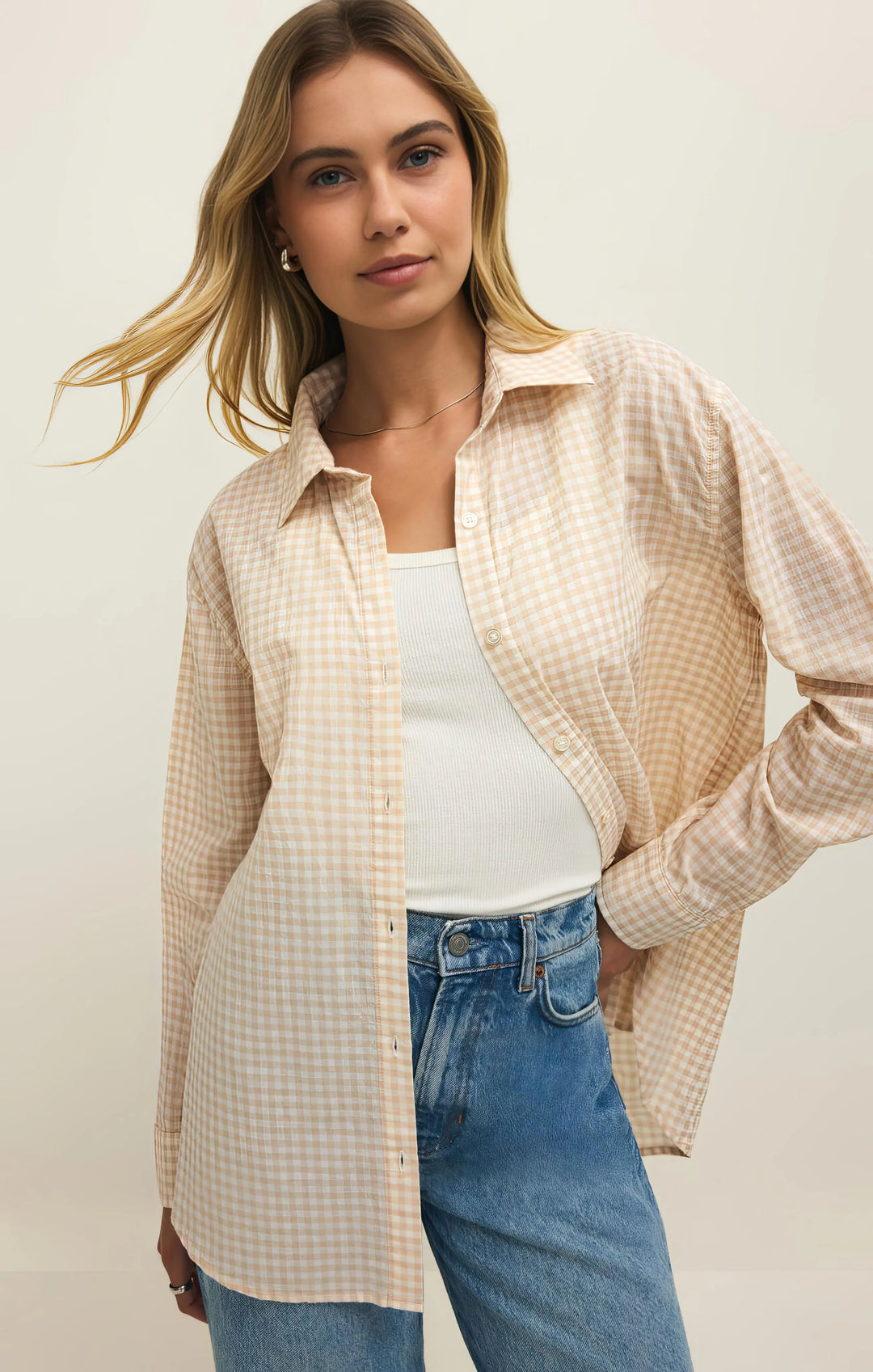 Seaport Button Up Top - Beloved Boutique 