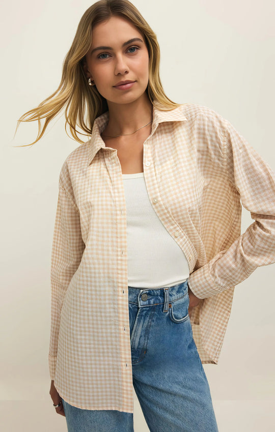 Seaport Button Up Top - Beloved Boutique 
