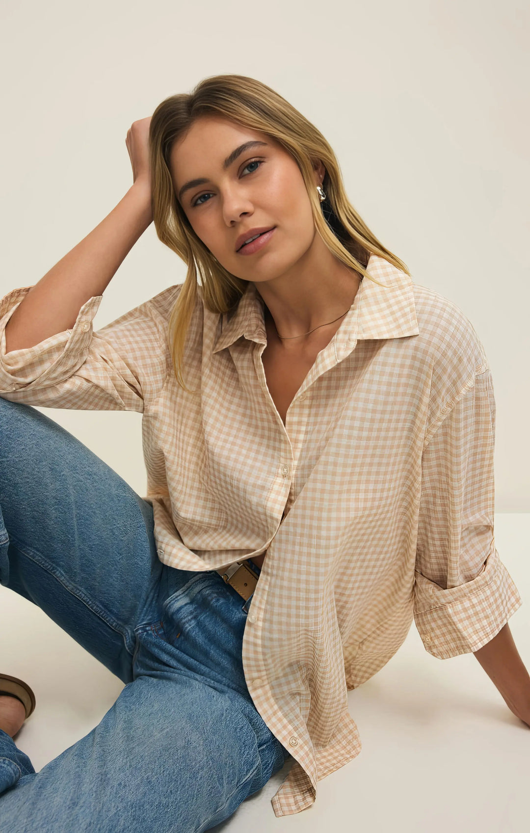 Seaport Button Up Top - Beloved Boutique 