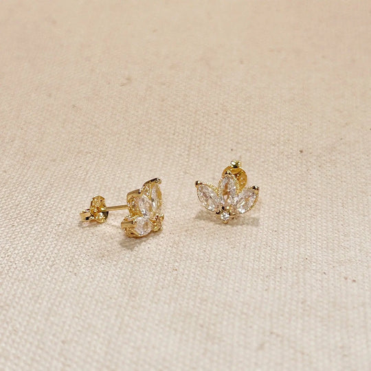 Vintage Lotus Flower Stackable Earrings GoldFi